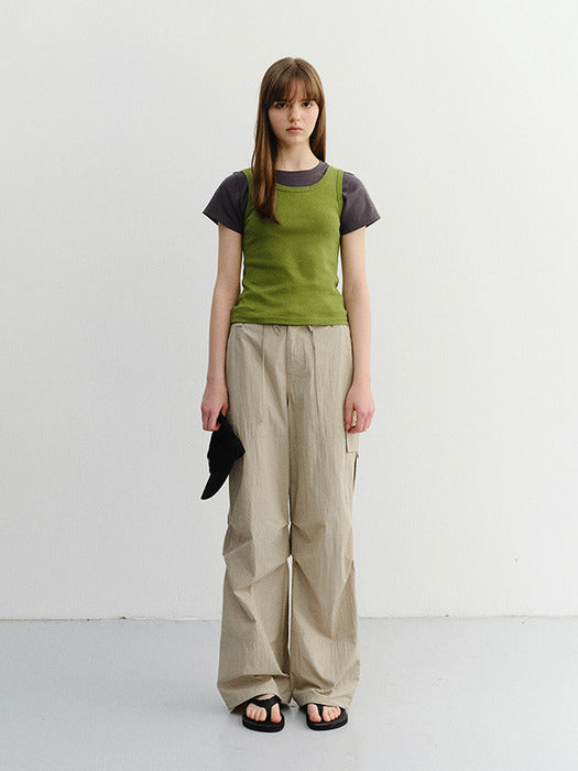 Dunst Utility Parachute Pants Beige