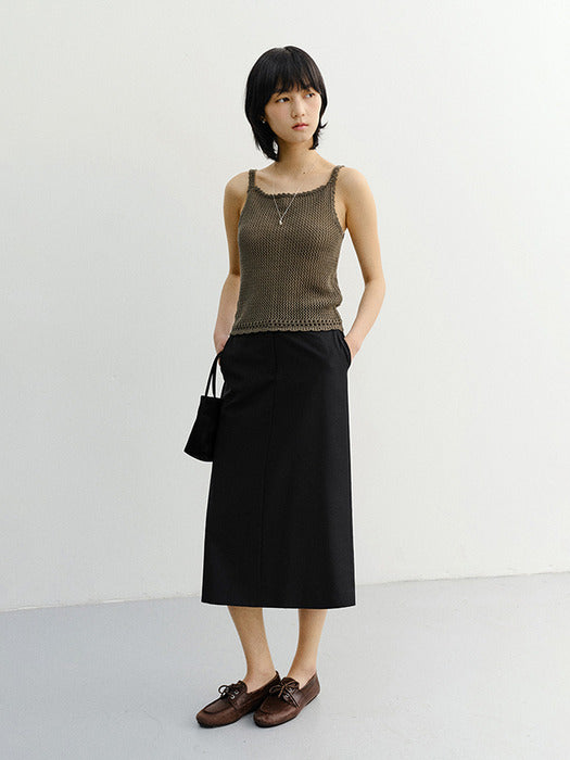Dunst H-Line Long Skirt Black