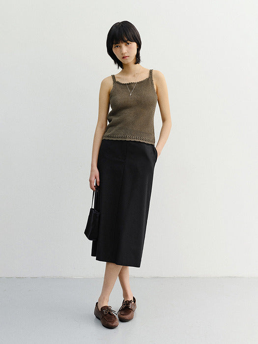 Dunst H-Line Long Skirt Black
