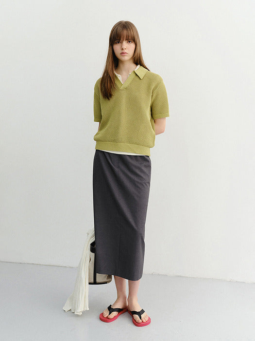 Dunst H-Line Long Skirt Deep Grey