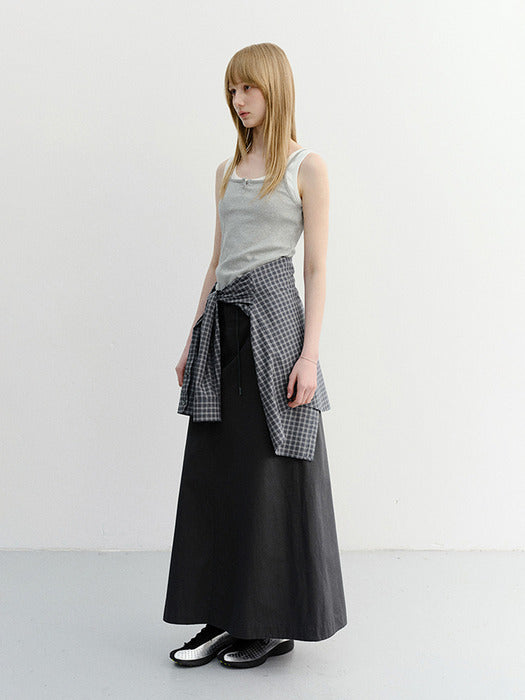 Dunst A-Line Maxi Skirt Charcoal Grey