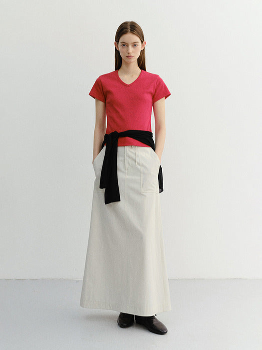 Dunst A-Line Maxi Skirt Ivory