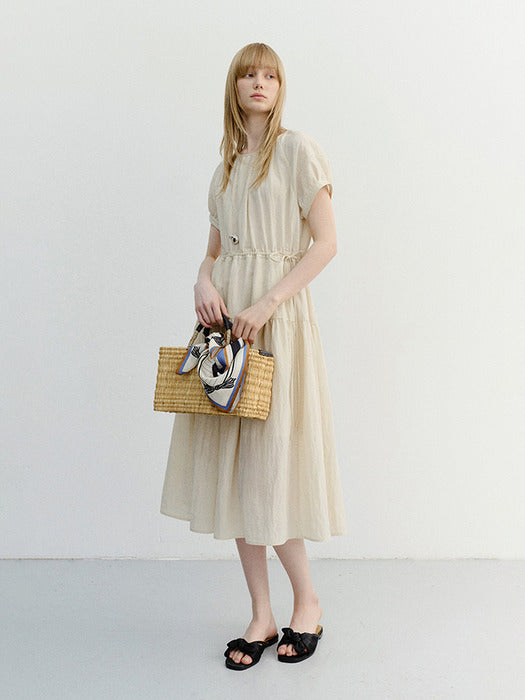 Dunst Half Sleeve Dress Light Beige