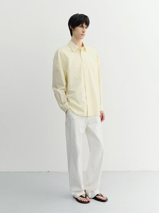 Dunst Unisex Summer Breeze Striped Overshirt Butter