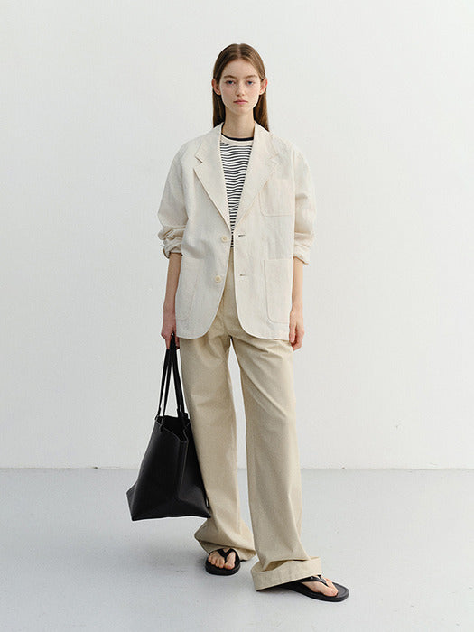 Dunst Unisex Soft Tailored Jacket Cream