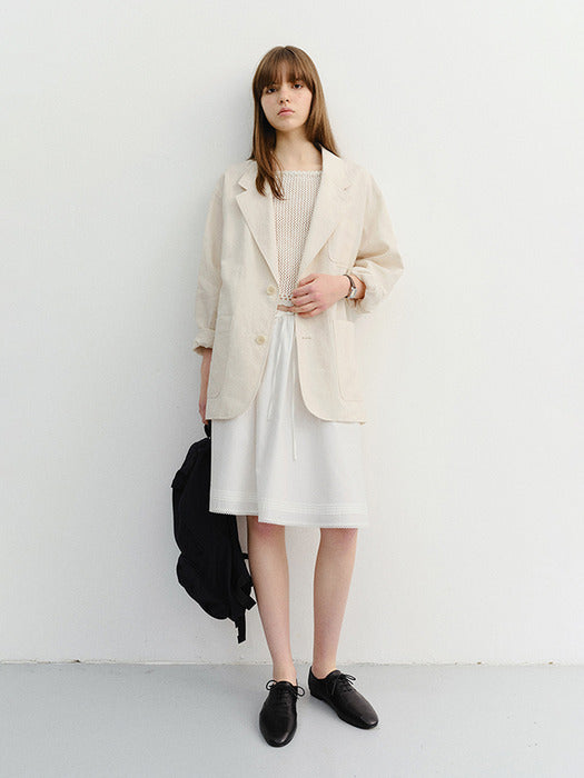 Dunst Unisex Soft Tailored Jacket Cream