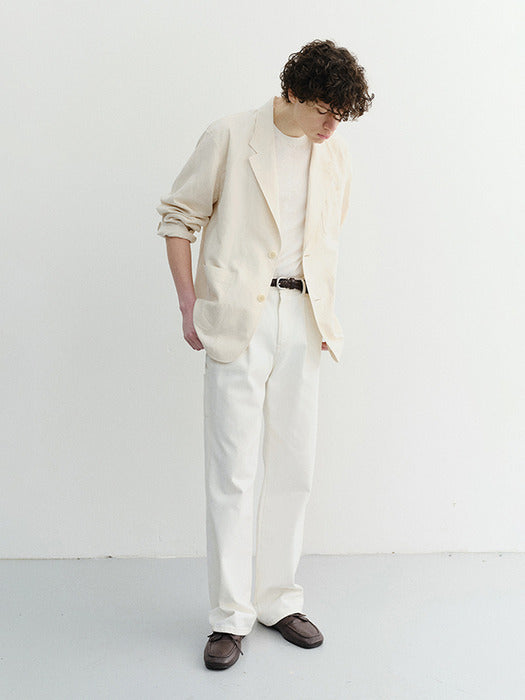 Dunst Unisex Soft Tailored Jacket Cream