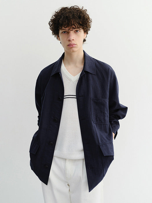 [dunst] Unisex Chore Jacket NAVY_UDJA6B122N2