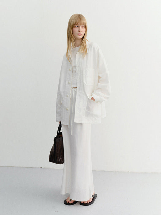 Dunst Unisex Chore Jacket White