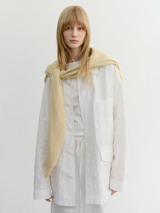 Dunst Unisex Chore Jacket White