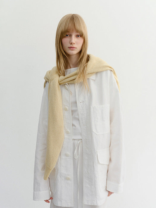 Dunst Unisex Chore Jacket White
