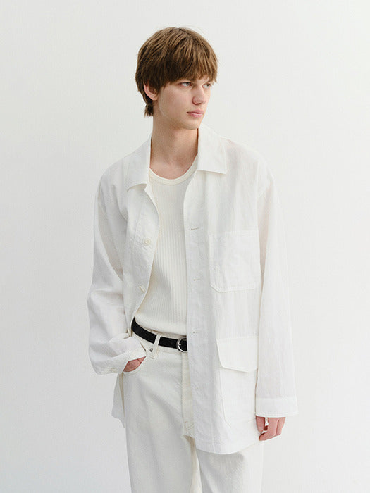 Dunst Unisex Chore Jacket White