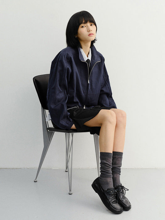 Dunst Unisex Summer Harrington Jacket Navy