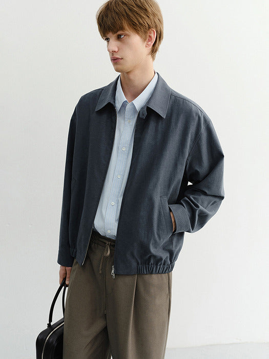 Dunst Unisex Collared Light Blouson Jacket Smoky Navy