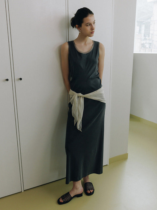 Loeuvre Draped Sleeveless Maxi Dress