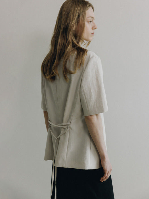 Loeuvre Square Neck Half Sleeve Jacket