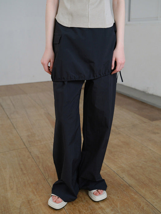 Raive Layered Wrap Skirt-Pants