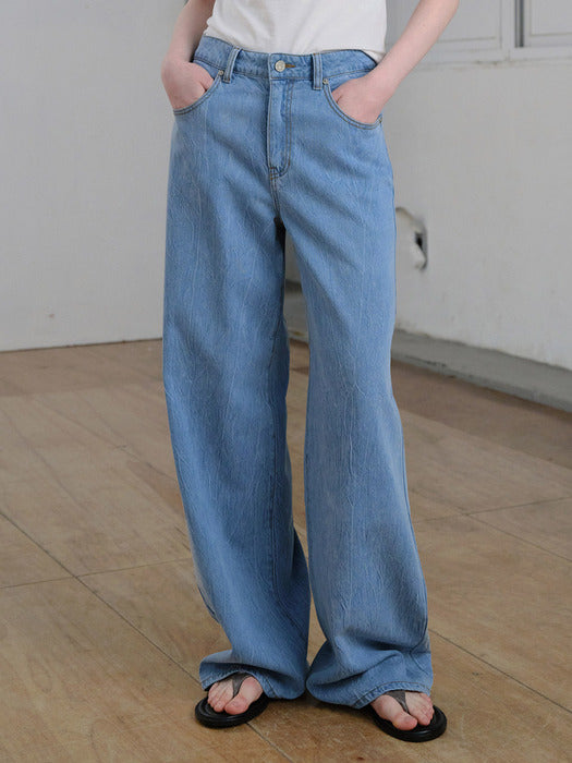 [raive] Washed Wide Fit Denim Pants VJ6ML573_2color