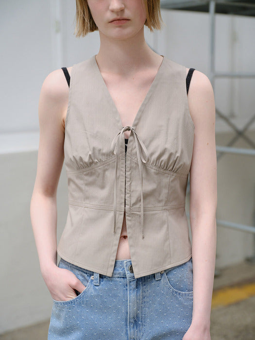 Raive Tied-detail Vest Blouse