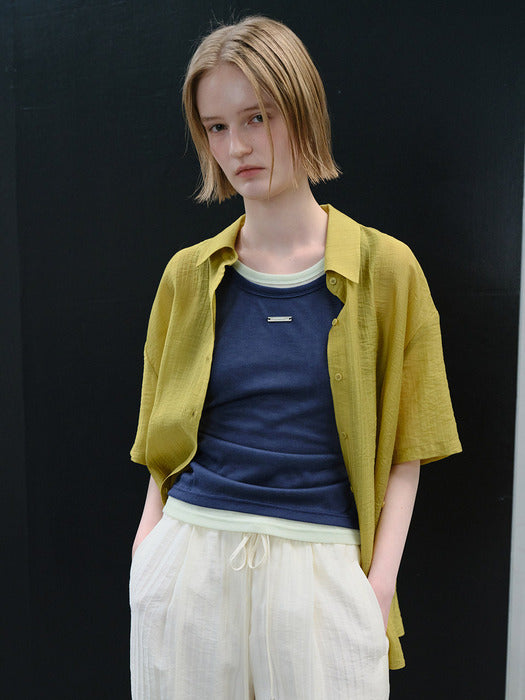 [raive] Tencel Half Sleeve Shirt VW6MB411_2color