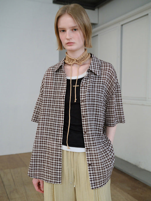 Raive Check Half Sleeve Shirt