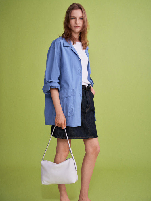 Facade Pattern Vintage Wayne Bag fog white
