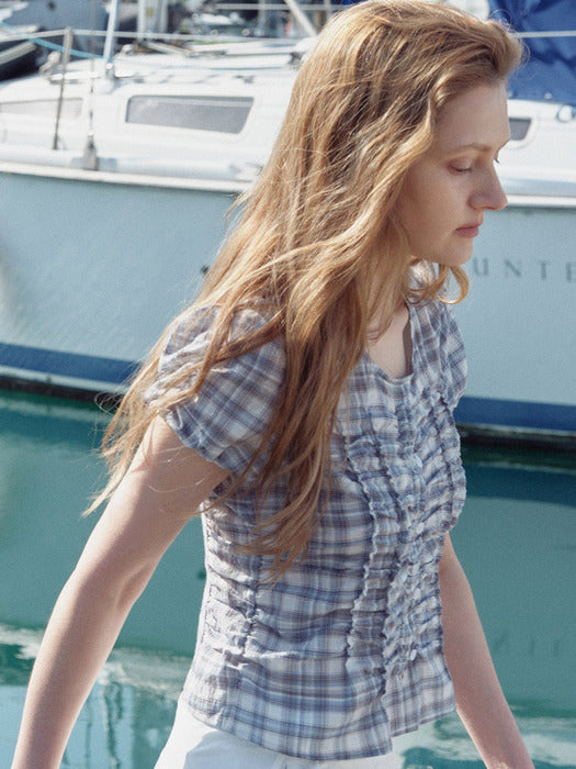 Raive Shirring Button Blouse