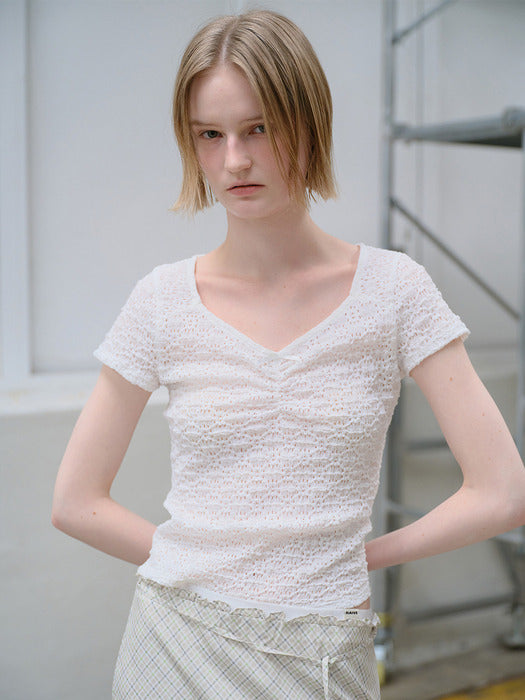 Raive Lace Ribbon Top