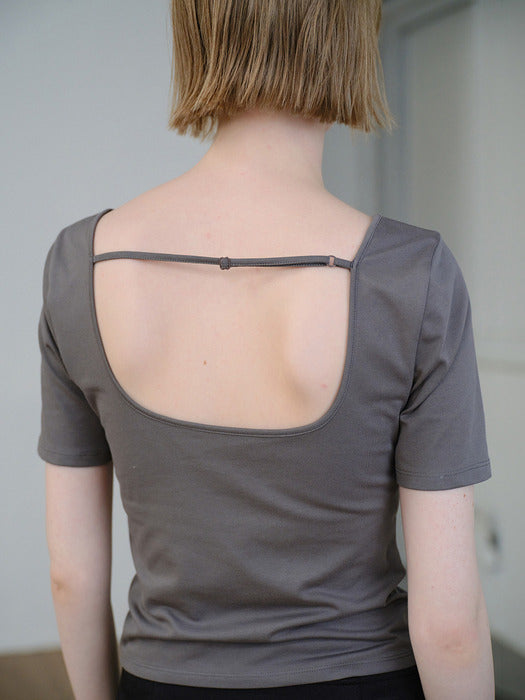 Raive Square-neck Back Strap Top