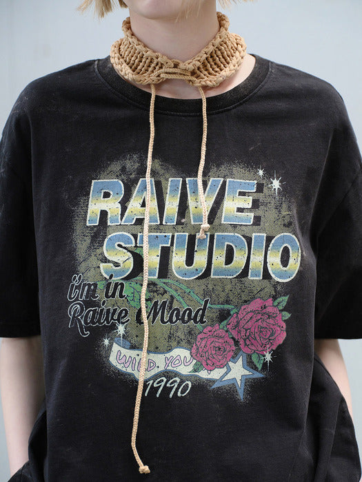 Raive Vintage Raive Mood Graphic T-shirts