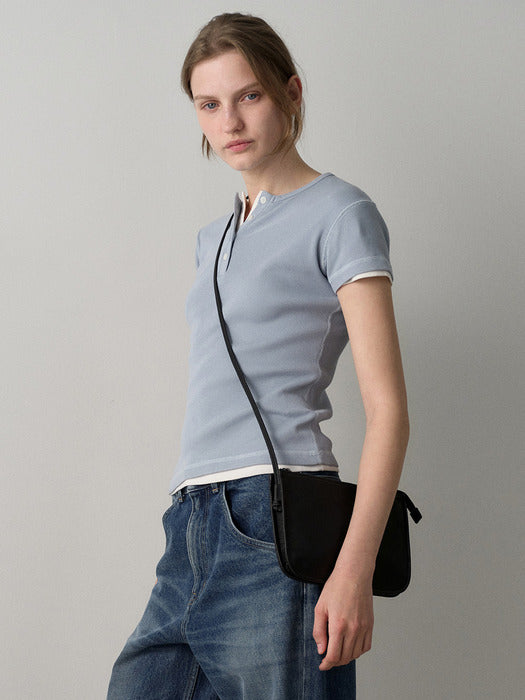 Facade Pattern Gabin Washing Leather Bag black