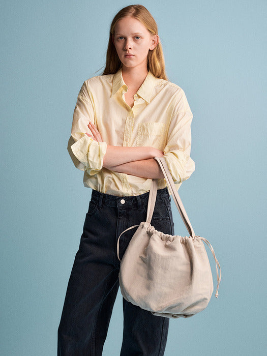 Facade Pattern Pull Bag beige