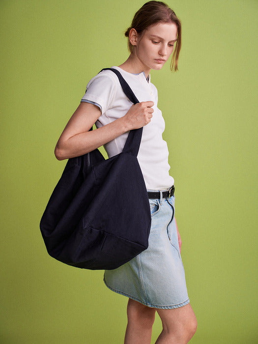 Facade Pattern Cool Cotton Harper Bag navy