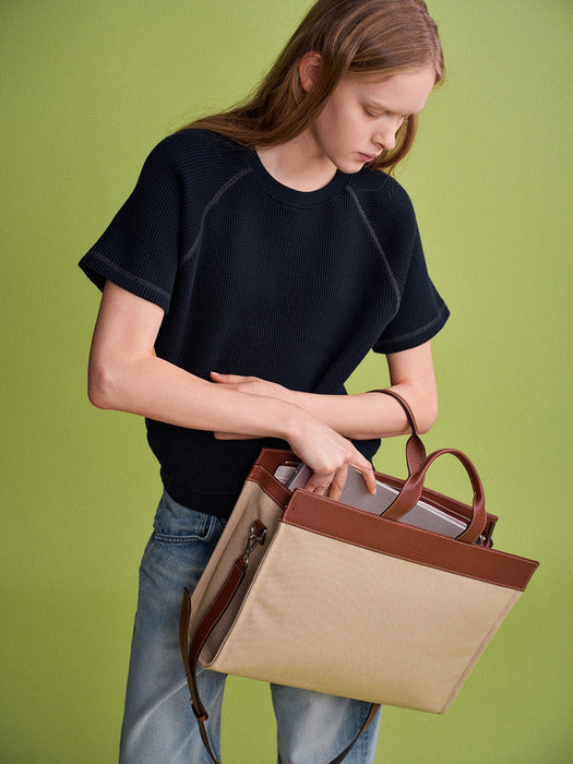 Facade Pattern Pullio Briefcase cognac dust