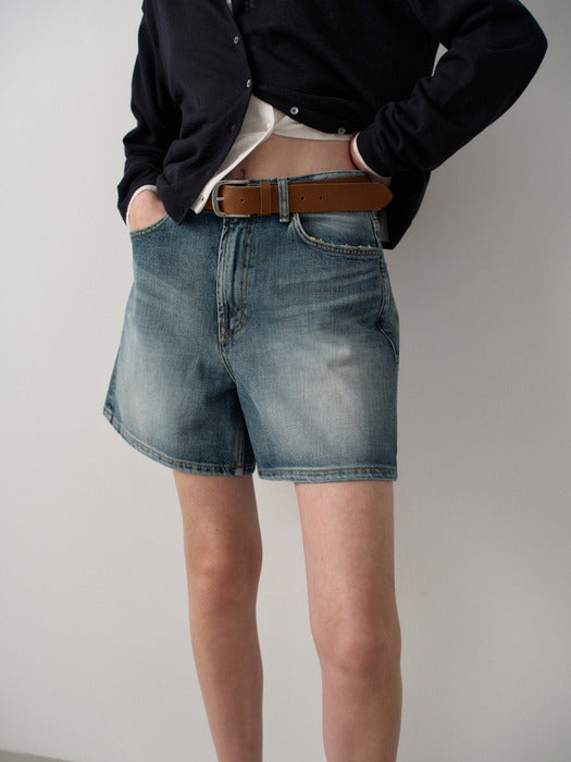 Facade Pattern Buttero Wide Leather Belt