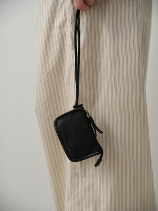 Facade Pattern Gavin Washed Leather Card Wallet black