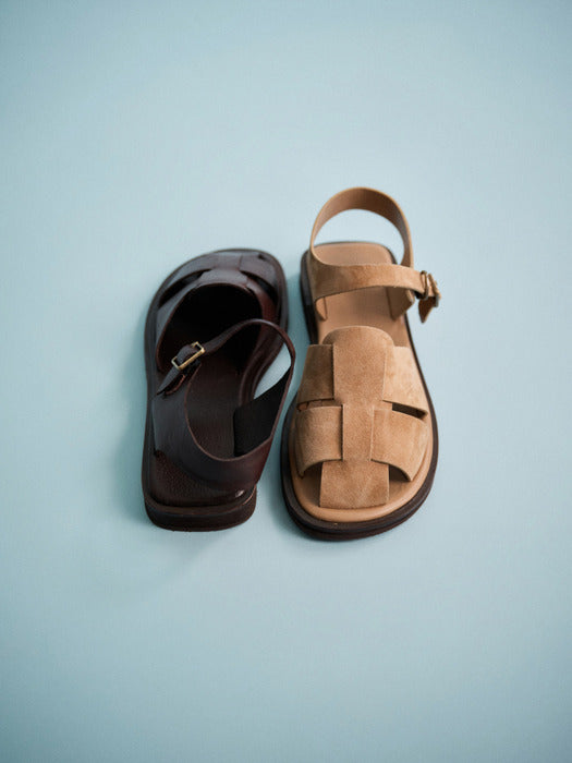 Facade Pattern Breeze Fisherman Sandals suede sand
