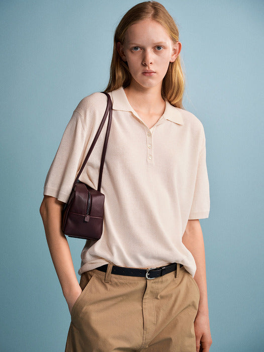 Facade Pattern Classic Polo Knitwear ivory