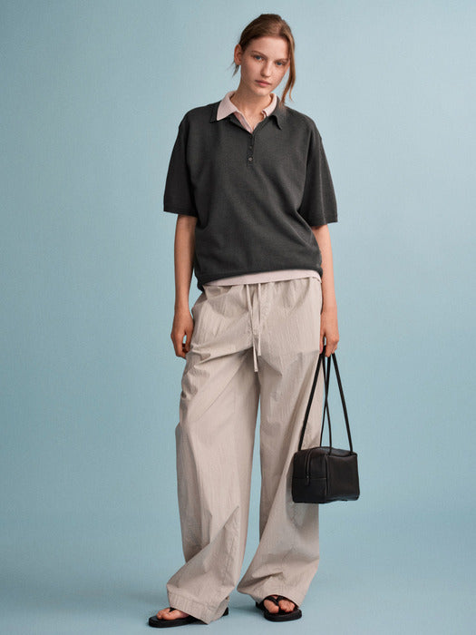 Facade Pattern Classic Polo Knitwear charcoal