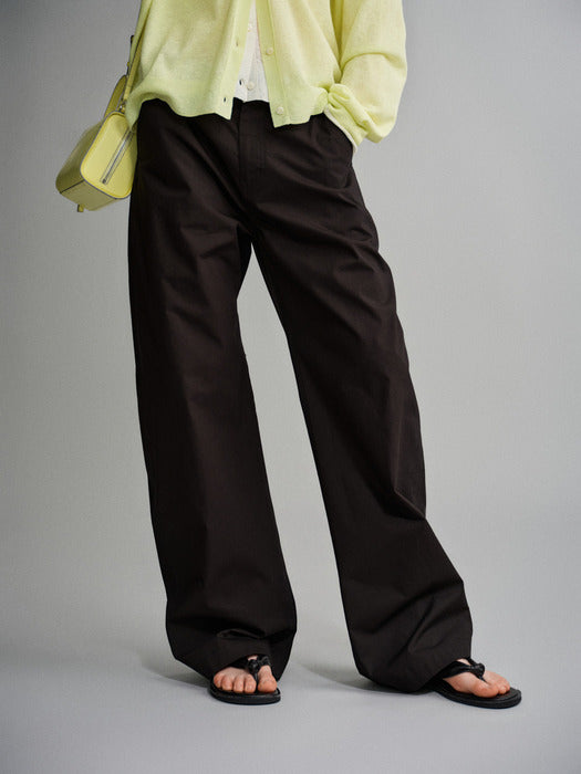Facade Pattern Round Curved Pants black