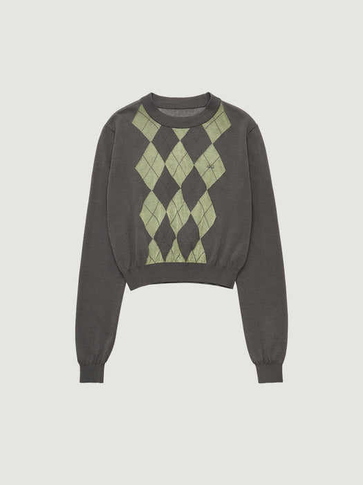 Grove 26Ss Katie Argyle Knit (Charcoal)