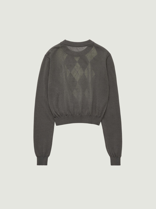 Grove 26Ss Katie Argyle Knit (Charcoal)