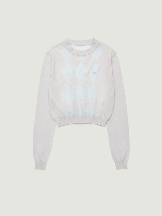 Grove 26Ss Katie Argyle Knit (Light Gray)