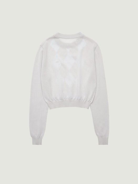 Grove 26Ss Katie Argyle Knit (Light Gray)