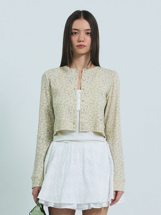 Grove 26Ss Peony Cardigan (Ivory)