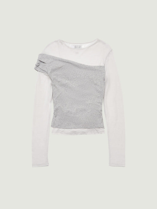 Grove 26Ss Shade Layered T-Shirt (Melange Gray)