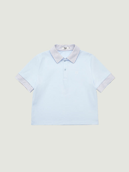 Grove 26Ss Poem Pique T-Shirt (Light Blue)
