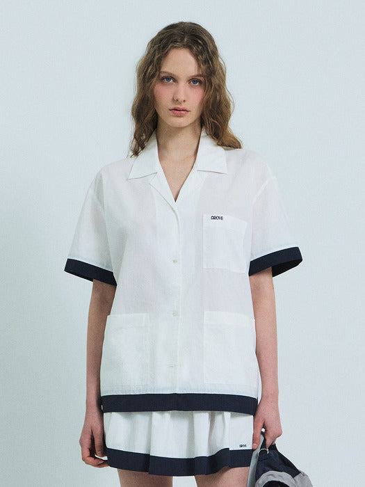 Grove 26Ss Juli H/S Shirt (White)