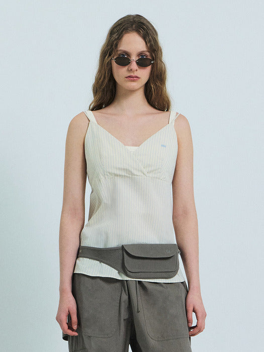 Grove 26Ss Lani Stripe Sleeveless (Cream)