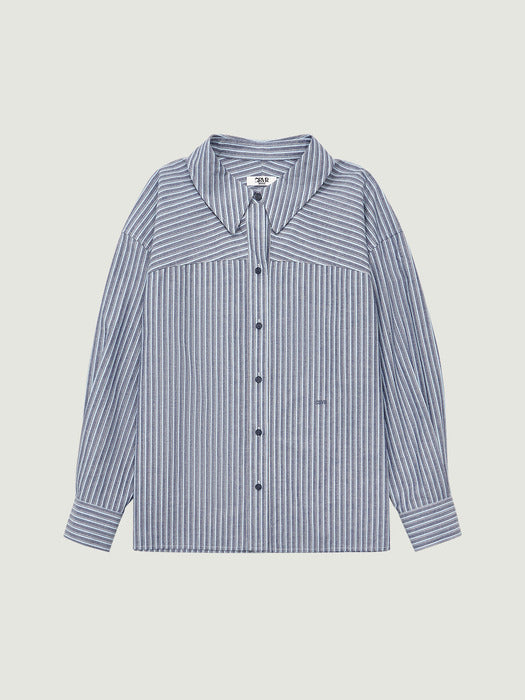 Grove 26Ss Lani Stripe Shirt (Navy)